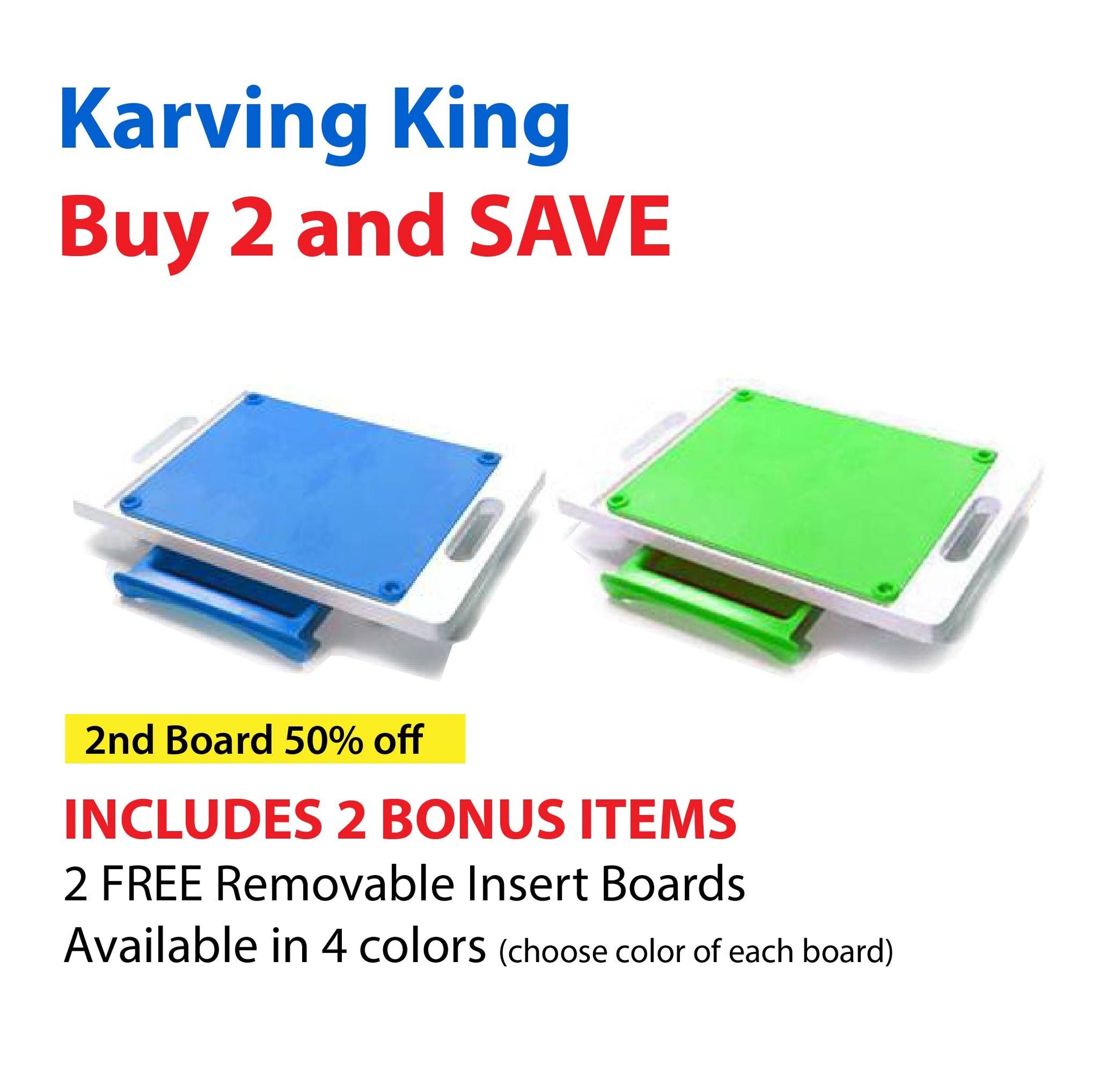 Set of 2 Dripless Cutting Boards 2 in 1 System