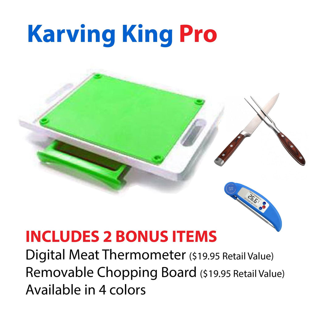 Karving King XL Deluxe Meal Prep System With Digital Meat Thermometer and Carving Set