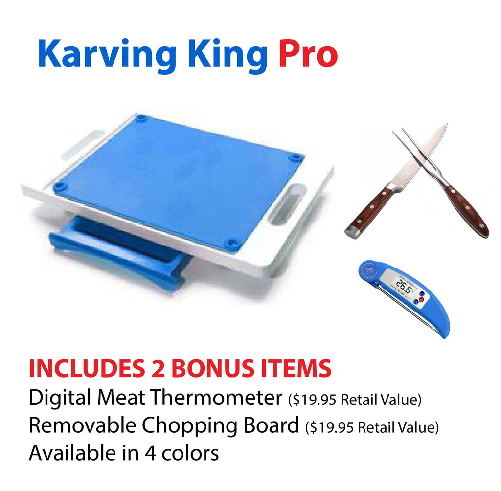 Karving King XL Deluxe Meal Prep System With Digital Meat Thermometer and Carving Set
