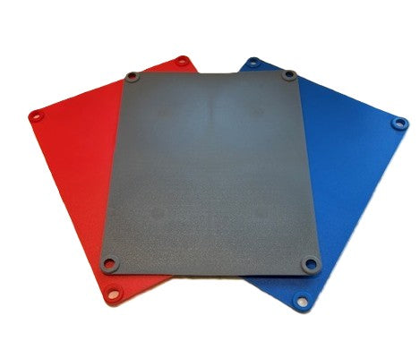 Set of 3 Supplemental Cutting Boards - Grey, Blue, Red