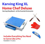 Karving King XL Deluxe Meal Prep System With Digital Meat Thermometer, Set Of 2 Silicone Oven Mitts, and Carving Set thumbnail 23