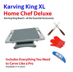 Karving King XL Deluxe Meal Prep System With Digital Meat Thermometer, Set Of 2 Silicone Oven Mitts, and Carving Set thumbnail 24