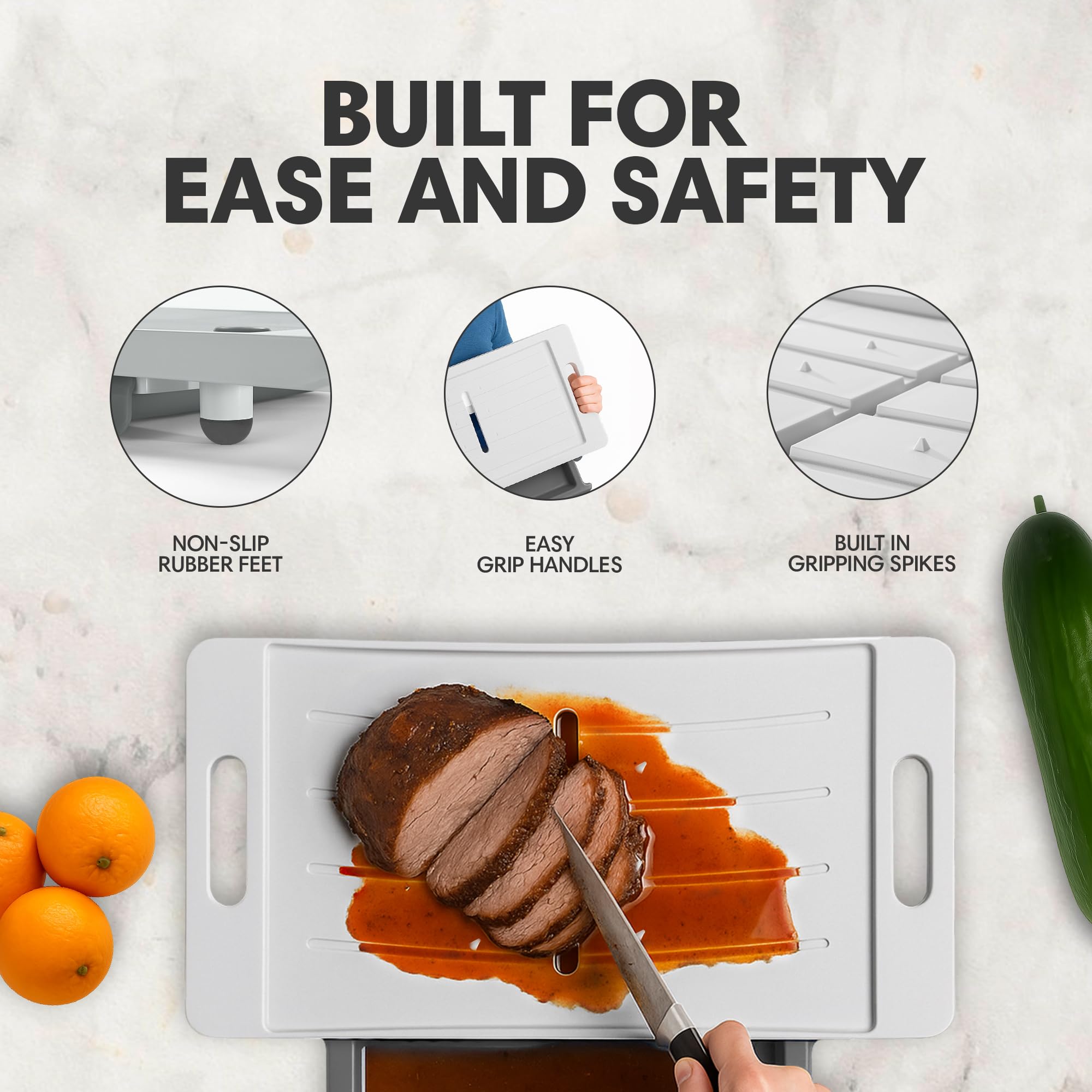 Set of 2 Karving King XL Meal Prep Systems With a Digital Meat Thermometer