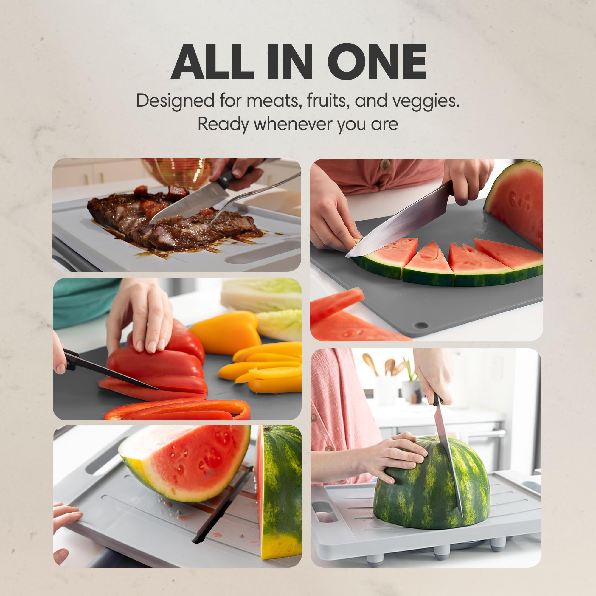 Karving King XL Deluxe Meal Prep System With Digital Meat Thermometer And Set Of 2 Silicone Oven Mitts