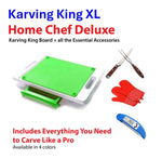 Karving King XL Deluxe Meal Prep System With Digital Meat Thermometer, Set Of 2 Silicone Oven Mitts, and Carving Set thumbnail 22