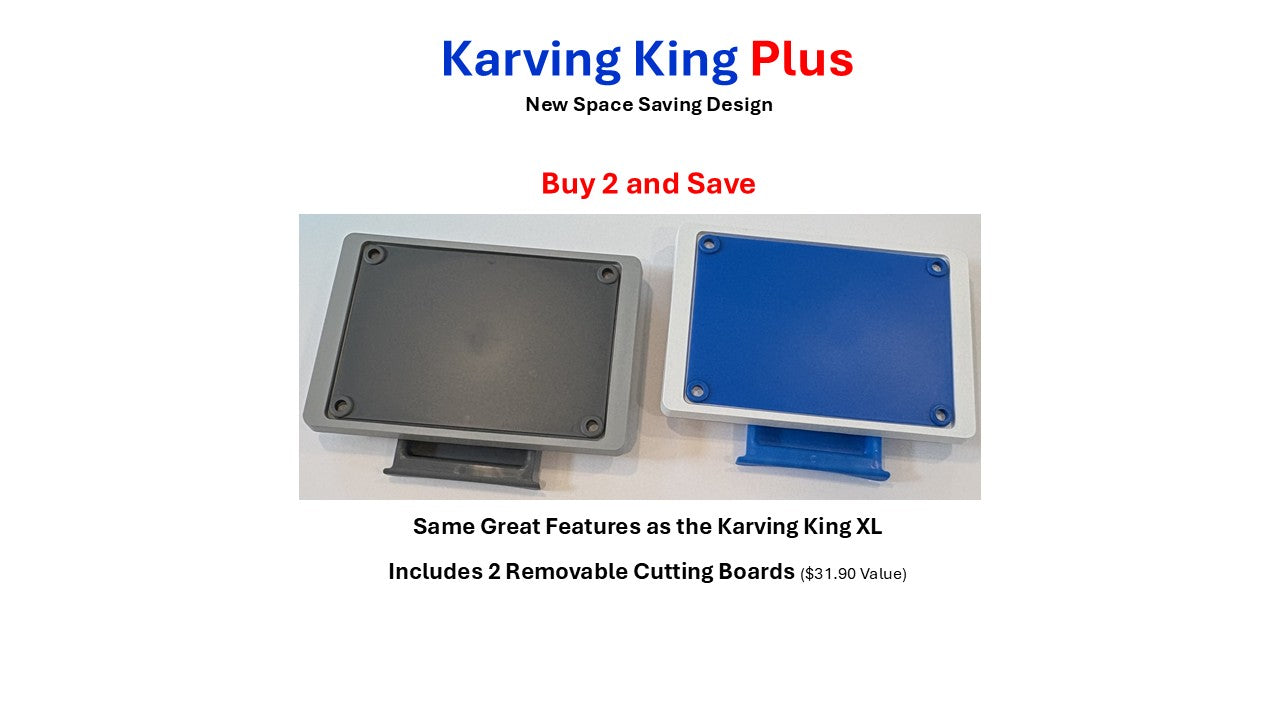 Set of 2 Karving King Plus - Meal Prep Systems With Removable Cutting Board