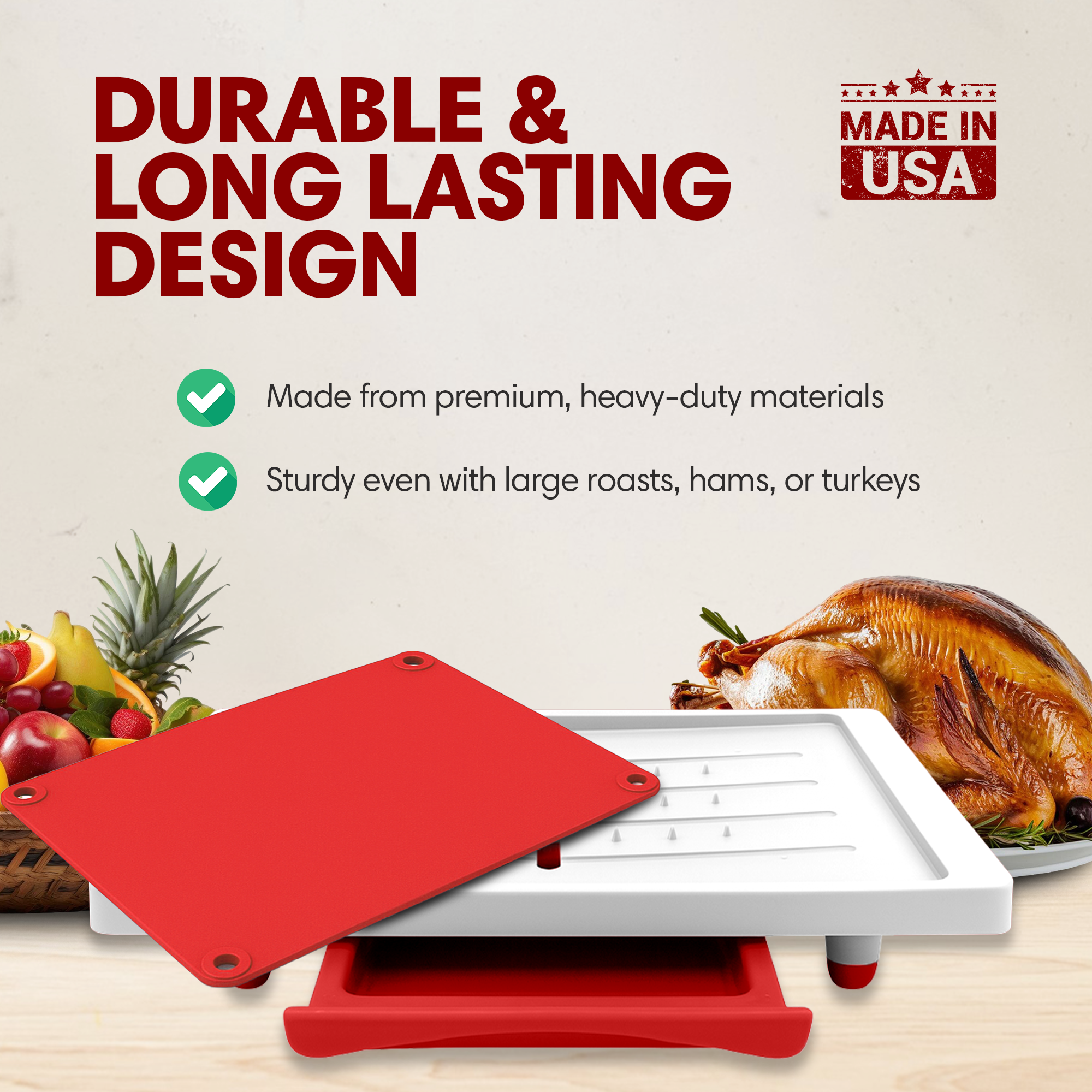 Karving King Plus - Meal Prep System With Removable Cutting Board