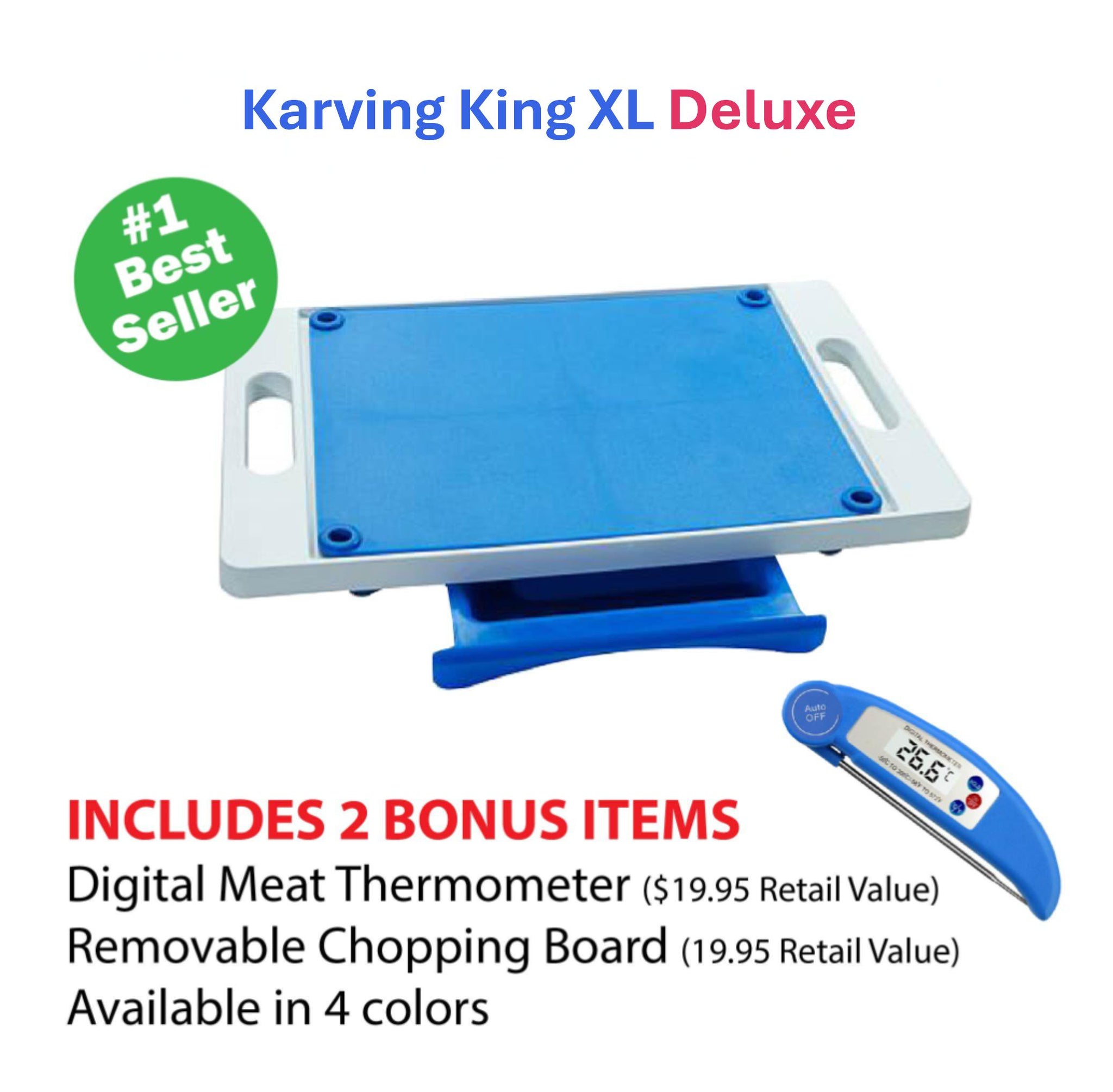 Karving King XL Deluxe Meal Prep System With Digital Meat Thermometer