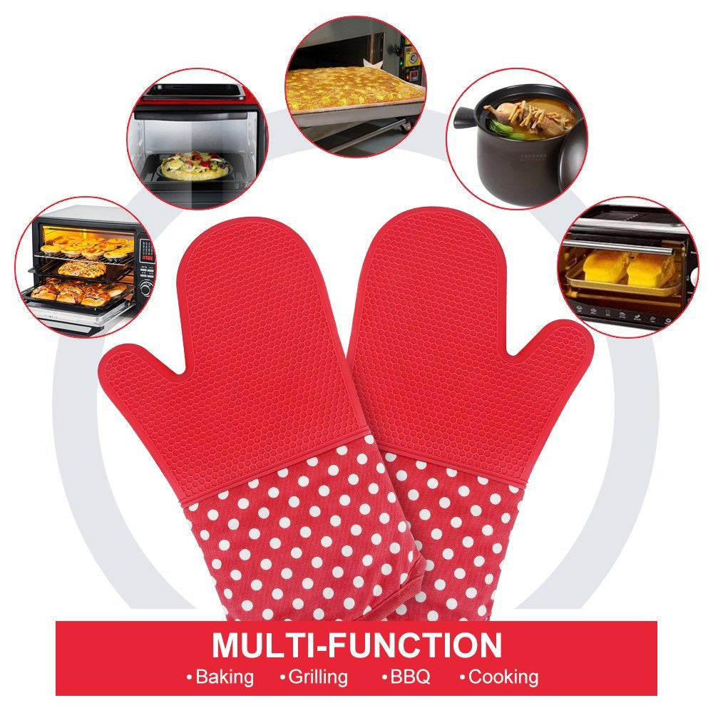 Set of Two Silicone Oven Mitts