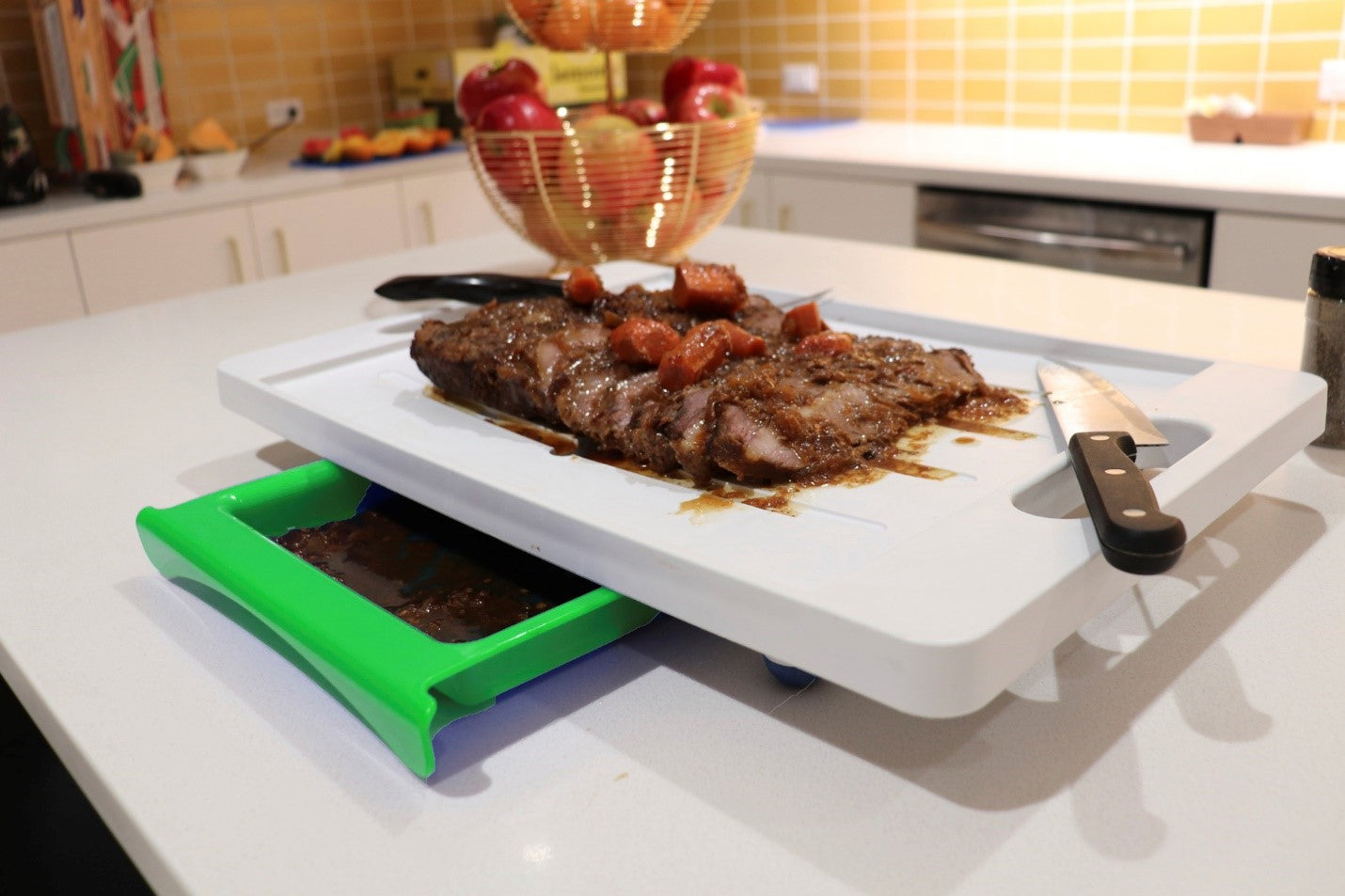 Dripless Cutting Board 2 in 1 System With Additional Cutting Board –  karvingking