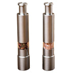 Set of Two Stainless Steel Salt and Pepper Grinders